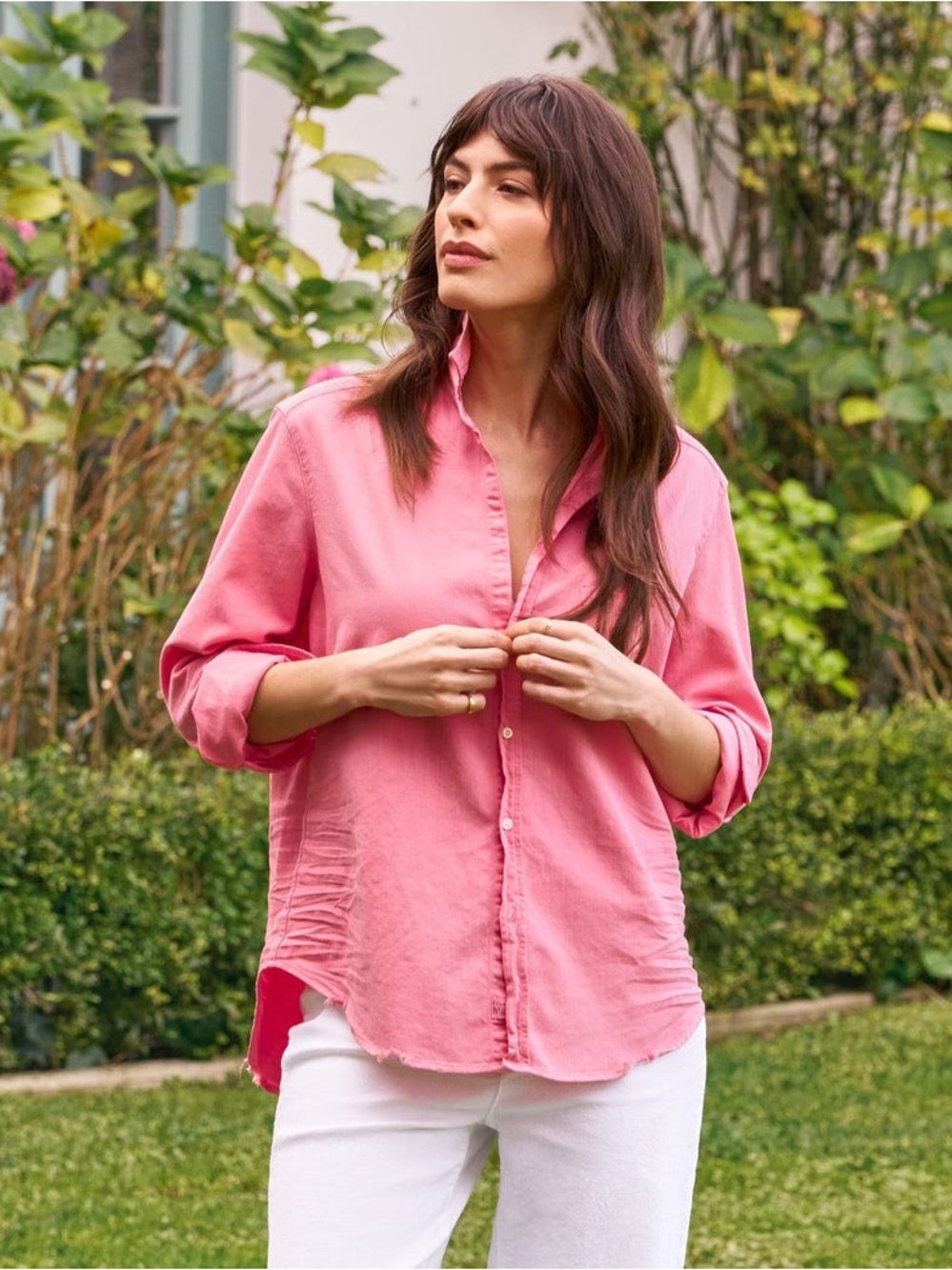 FRANK & EILEEN EILEEN Relaxed Button-Up Shirt Size Large
